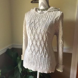 White knit sweater